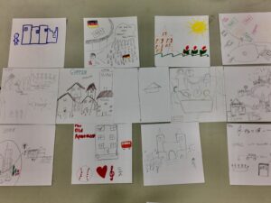 Drawings from a story circle workshop in Spring 2020